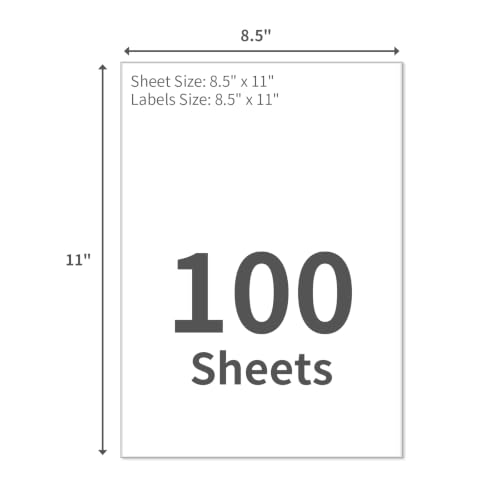 100 Sheets Sticker Labels 8 (100 Count)