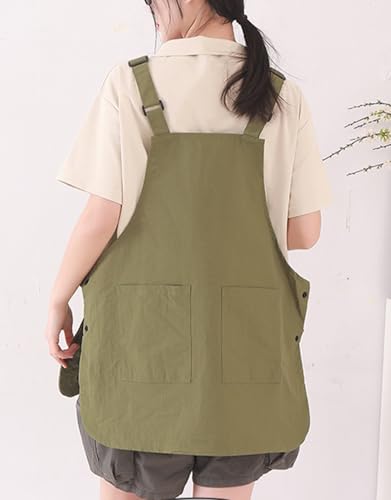 Waterproof Reversible Adjustable Bib Apron with 3