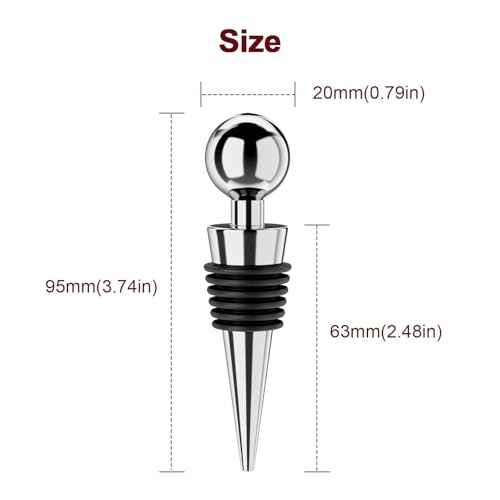 Wine Stoppers for Wine Bottles 6Pcs Vacuum Wine Bottle Stopper with Silicone Reusable Wine Corks (3 Count)