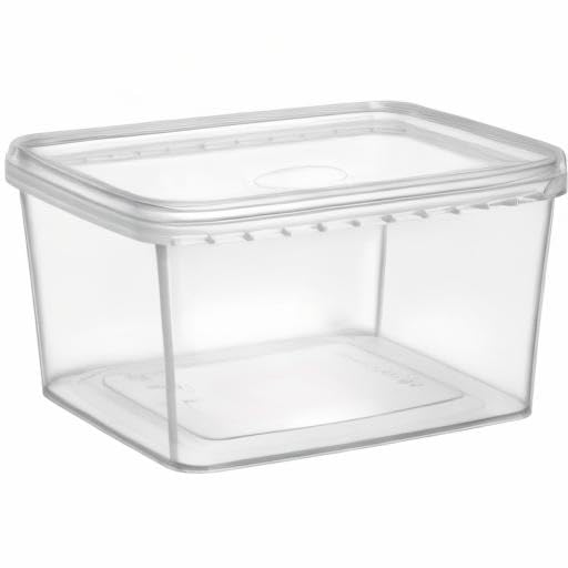 32 oz 20 Pack Square Clear Deli Containers with Lids Disposable BPA Free Square Plastic Food Storage Containers with Lids Airtight for Meal Prep Take Out Kitchen (20 Count)