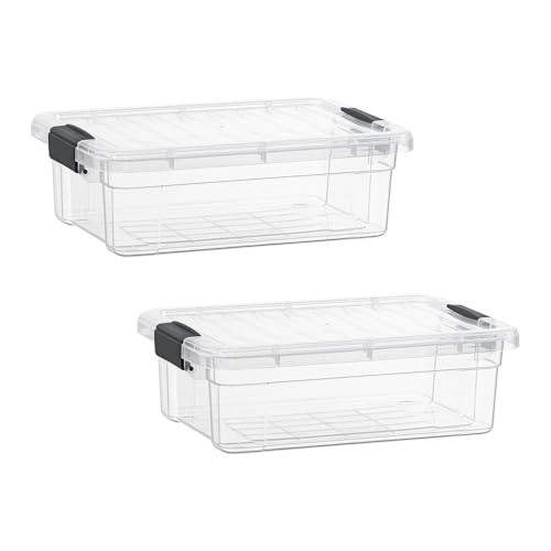 2.3 Quart Clear Plastic Storage Containers with Lids (2 Count)