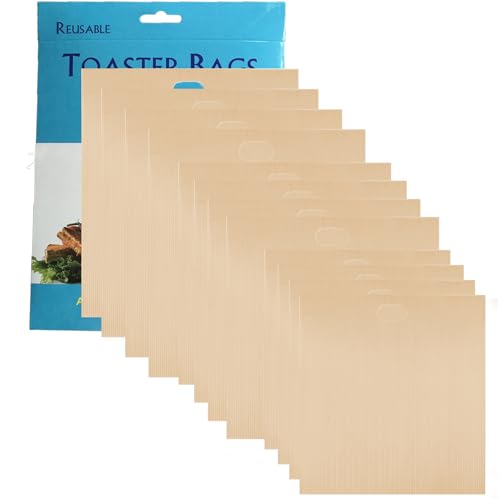12 Pack Toaster Bags Nonstick Reusable Easy to Clean for Grilled Cheese Sandwiches Toast Bread Snacks (12 Count)