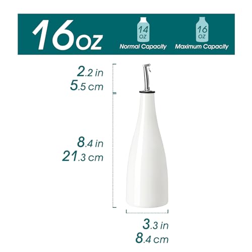 16 Oz Ceramic Olive Oil Dispenser Bottle