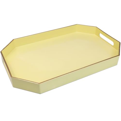 Yellow Plastic Serving Tray for Ottoman