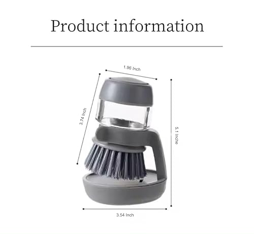 Soap Dispenser Palm Dish Brush with Storage Bracket (2 Count)
