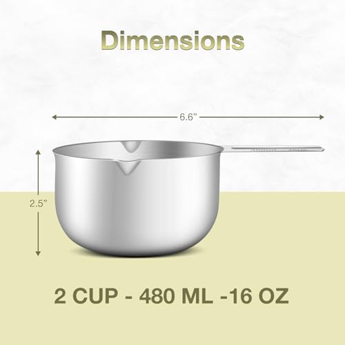 18/8(304) Stainless Steel Measuring Cup Set(1CUP & 2CUP) (2 Count)