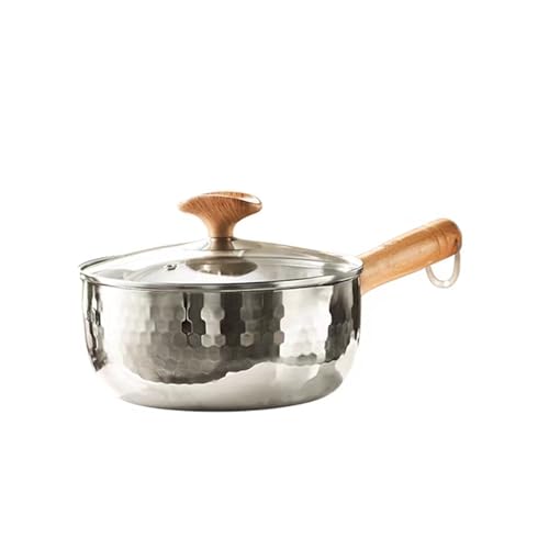 2.2 Quart Silver Stainless Steel Sauce Pot with Inverted Mouth