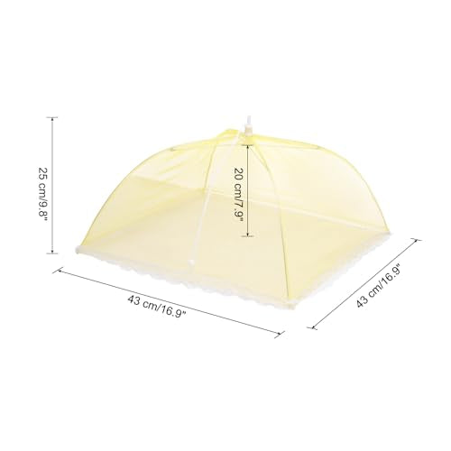 3 Pcs Large and Tall Food Covers 17" Mesh Food Covers for Outdoors Collapsible Food Protector Covers Tent for Parties Outdoor Picnics BBQs (3 Count)
