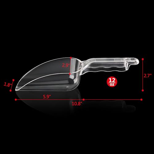 Commercial Grade Polycarbonate Plastic Utility Ice Scoop (12 Count)