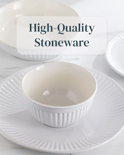 12 Piece Stoneware Dinnerware Set for 4 (12 Count)