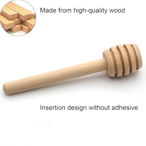 50 Pcs Wooden Honey Dipper Sticks (50 Count)