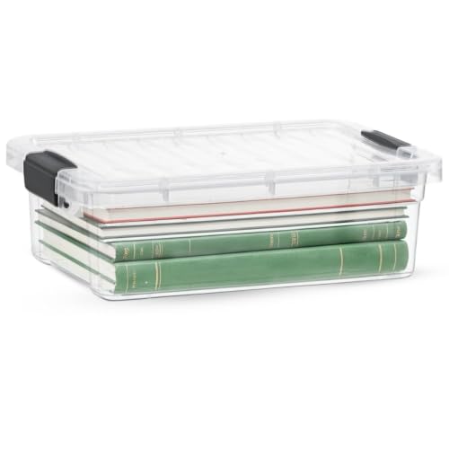7.4 Quart Clear Plastic Storage Bin with Lid