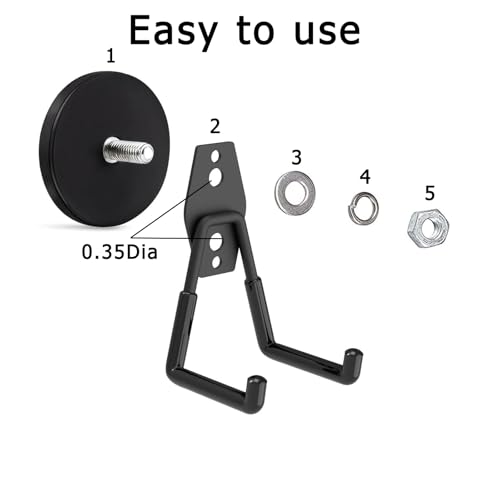 Heavy Duty Storage Magnetic Utility Hooks (4 Count)