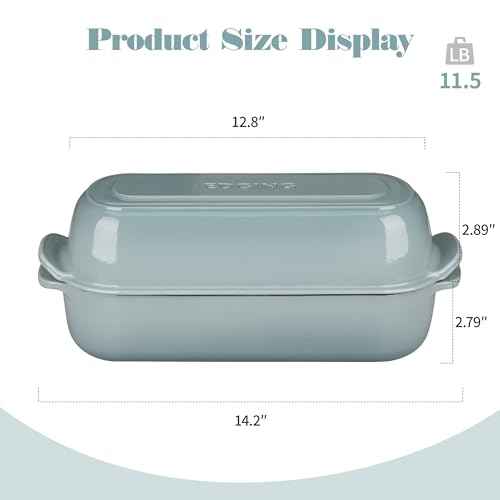 Enameled Cast Iron Loaf Pan with Lid