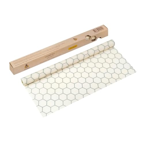 SuperBee Beeswax Wrap Roll XL 35x13" Reusable Food Wrap Hexagonia (2.96 Sq Ft)