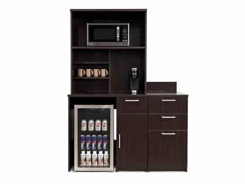Upper Hutch Cabinet with Mini Fridge Space