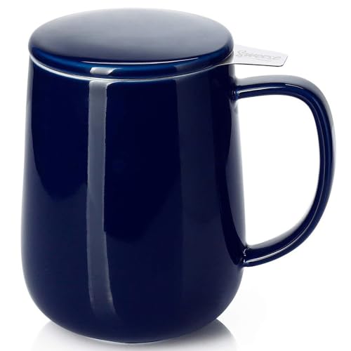 20oz Porcelain Teacup with Infuser and Lid