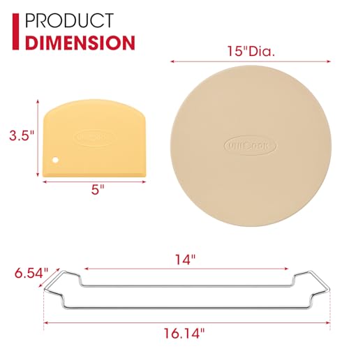 15 Inch Round Pizza Stone for Oven and Grill