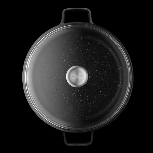 GEM Nonstick Cast Aluminum Stockpot with Glass Lid