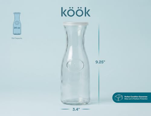 Mini Glass Carafes with Lids (4 Count)