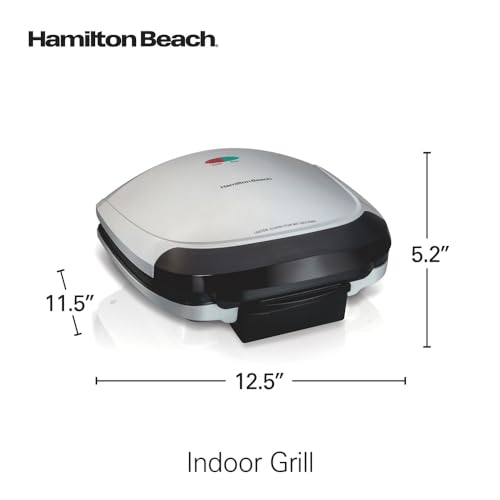 Electric Indoor Grill With Floating Hinge For Thicker Food