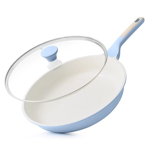 11Inch Nonstick Ceramic Frying Pan with Lid