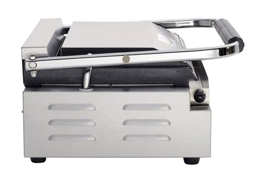 Commercial Panini Sandwich Grill Grooved Top w