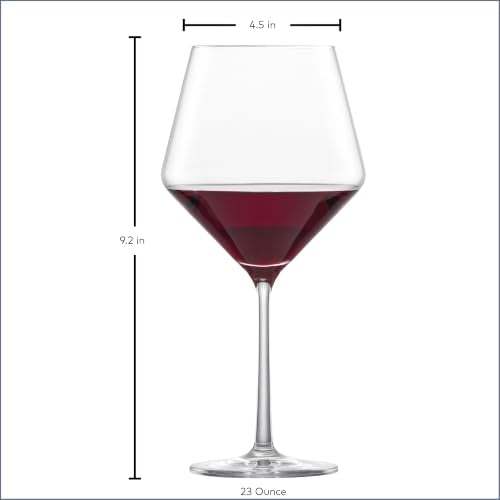Pure Burgundy Red Wine Glass (4 Count)