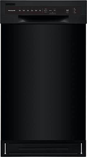 18 in. ADA Compact Front Control Dishwasher in Black with Dual Spray Arms