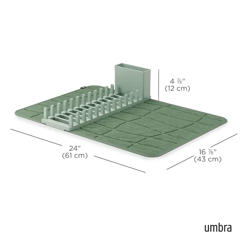 Udry Dish Drying Rack with Microfiber Mat