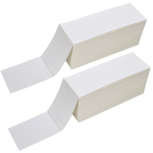 2 Stacks Fanfold 4" x 6" Direct Thermal Labels (4000 Count)