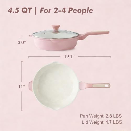 Nonstick Ceramic Skillet with Lid 11