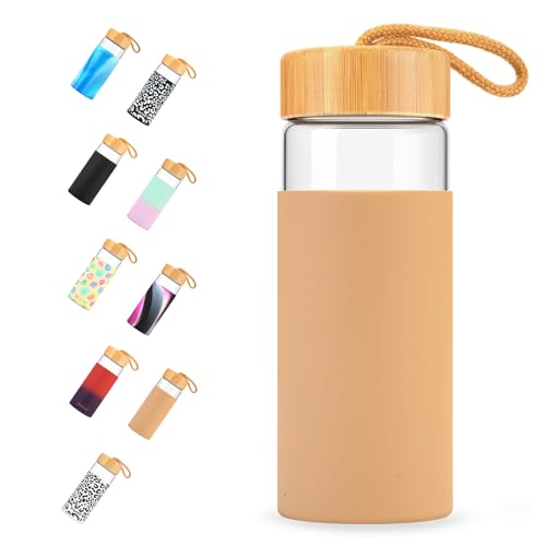20 oz Glass Water Bottles with Lids
