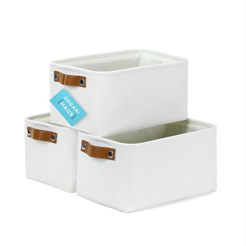 12x8in Canvas Storage Baskets (3 Count)