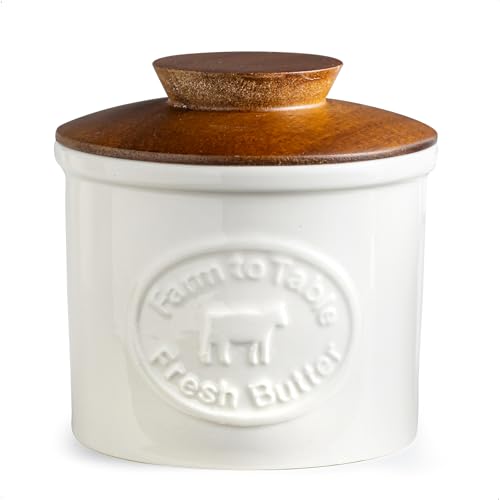 Cow Butter Crock with Lid for Countertop