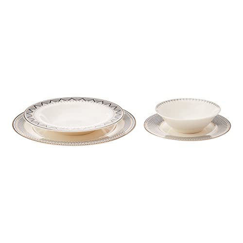 Globe 24 Piece Dinnerware Set for 6 People