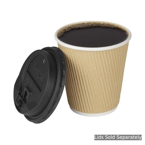 8 oz Ripple Insulated Coffee Cup [500 Count] Disposable Paper Hot Cup