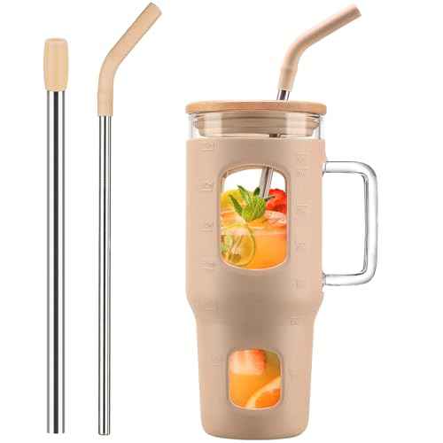Glass Tumbler with Lid