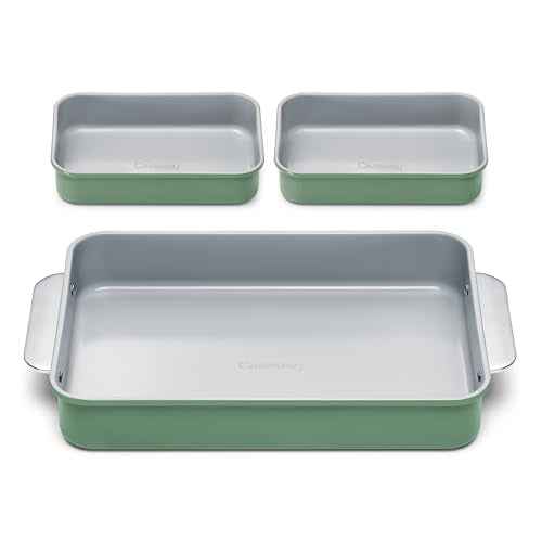 Non Stick Rectangle Baking Pan Set (3 Count)