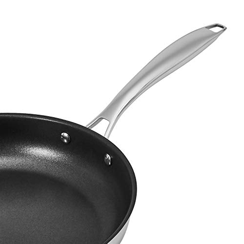2-Piece Non-Stick Stainless Steel Fry Pan Set, Oven Safe, Induction Compatible, Stay-Cool Handles, 10-Inch and 8-Inch (2 Count)