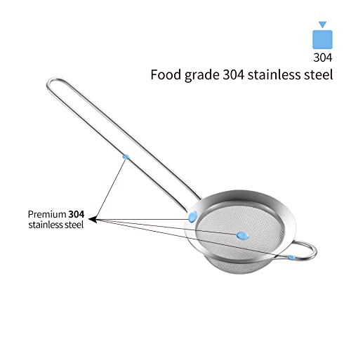 304 Stainless Steel 3.15 inch Fine Mesh Strainers for Kitchen