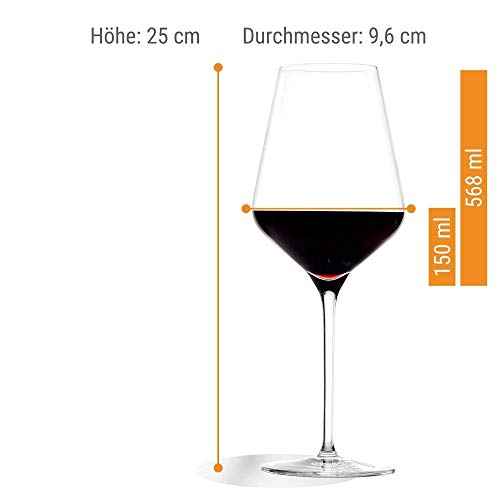 Quatrophil Red Wine Glasses Crystal (6 Count)