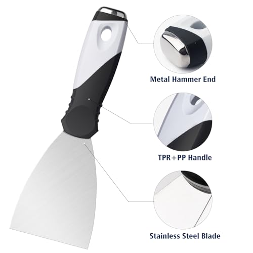 3Pack 3" 5" 6" Stainless Putty Knife & Paint Scraper