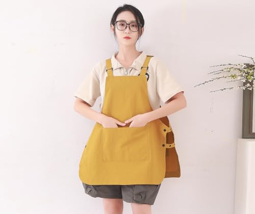 Waterproof Reversible Adjustable Bib Apron with 3