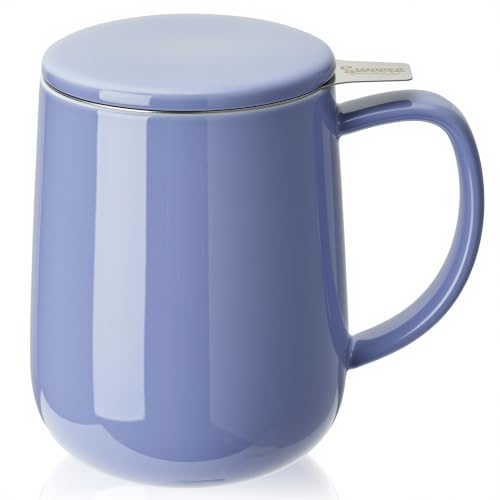 20 OZ Porcelain Tea Mug with Infuser and Lid
