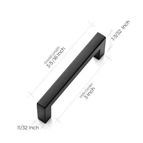 Matte Black Cabinet Handles Solid Cabinet Pulls