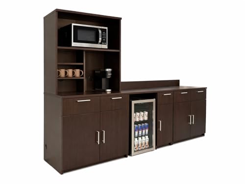 2 Door Kitchenette Cabinet with Upper Hutch