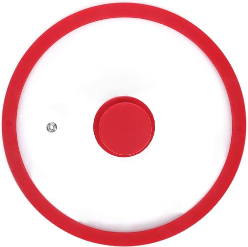 Vented Tempered Glass Cookware Lid Red 1 Pack