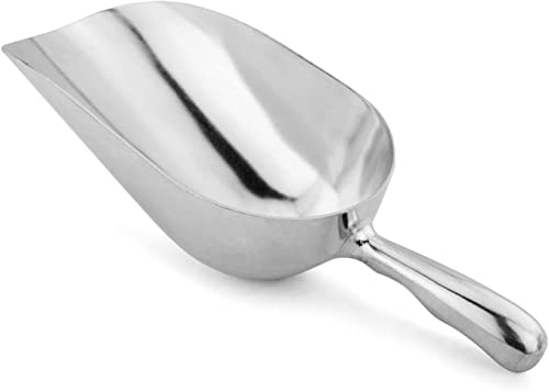 34561 One Piece Cast Aluminum Round Bottom Bar Ice Flour Utility Scoop