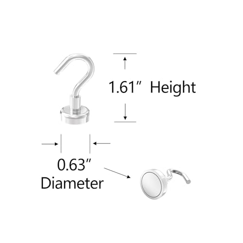 Heavy Duty Magnetic Hooks 5 (10 Count)